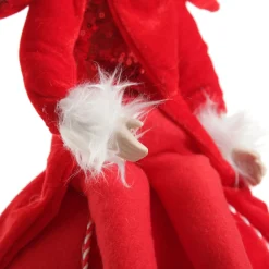 Red Elf on Bauble Christmas Ornament Christmas Elves And Fairies|