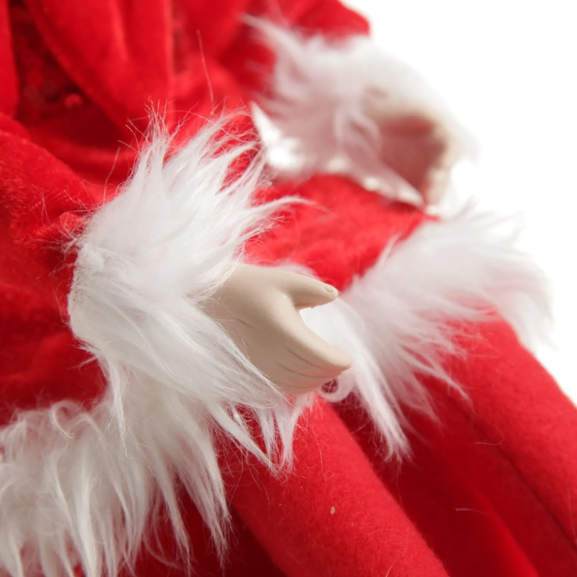 Red Elf on Bauble Christmas Ornament Christmas Elves And Fairies|