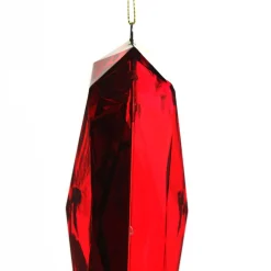 Red Emerald Cut Gem Christmas Hanging Decoration Christmas Tree Decorations|