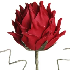 Red Ginger Lily Flower Stem Christmas Flowers|