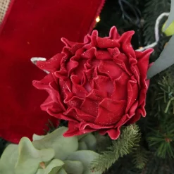 Red Ginger Lily Flower Stem Christmas Flowers|