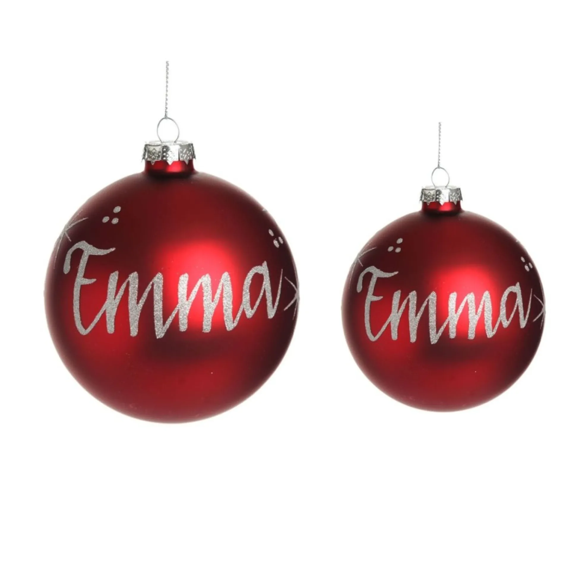 Red Glass Personalised Christmas Bauble Personalised Baubles|