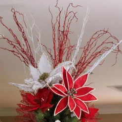 Red Glitter Branch Christmas Sprays|