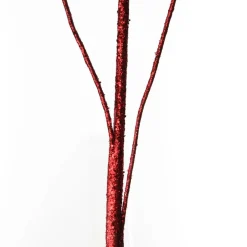 Red Glitter Christmas Ball Trio Pick Christmas Tree Picks|