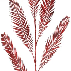 Red Glitter Feather Spray Christmas Sprays|