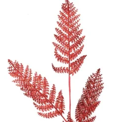Red Glitter Fern Spray Christmas Sprays|