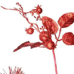 Red Glitter Floral and Pine Spray Christmas Sprays|