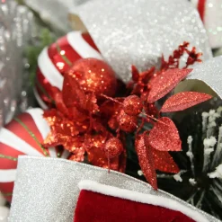 Red Glitter Fruit and Nut Christmas Picks - Set of 2 Christmas Pick|