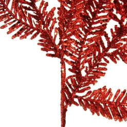 Red Glitter Pine Spray Christmas Sprays|