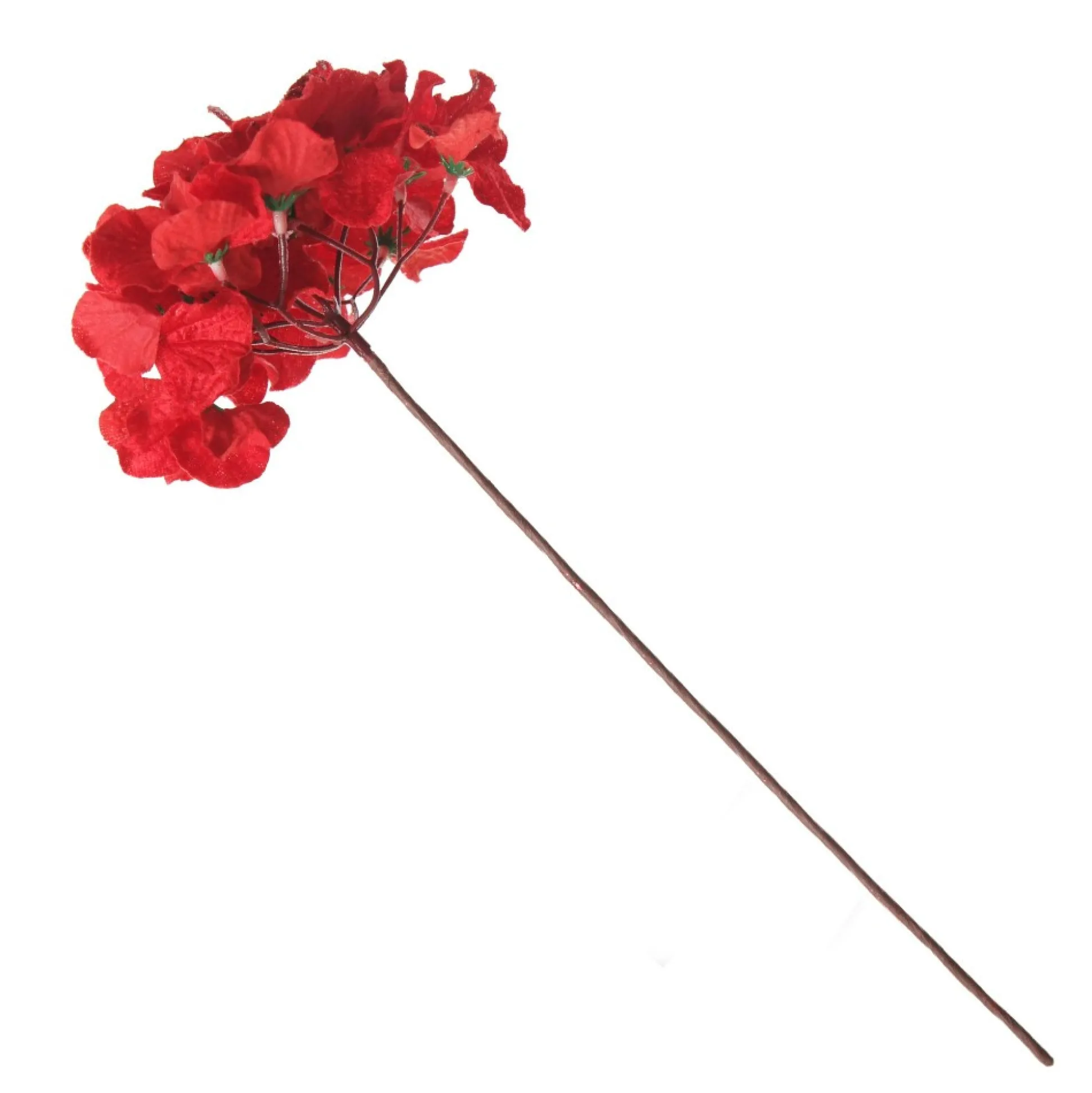Red Hydrangea Flower Stem Christmas Flowers|