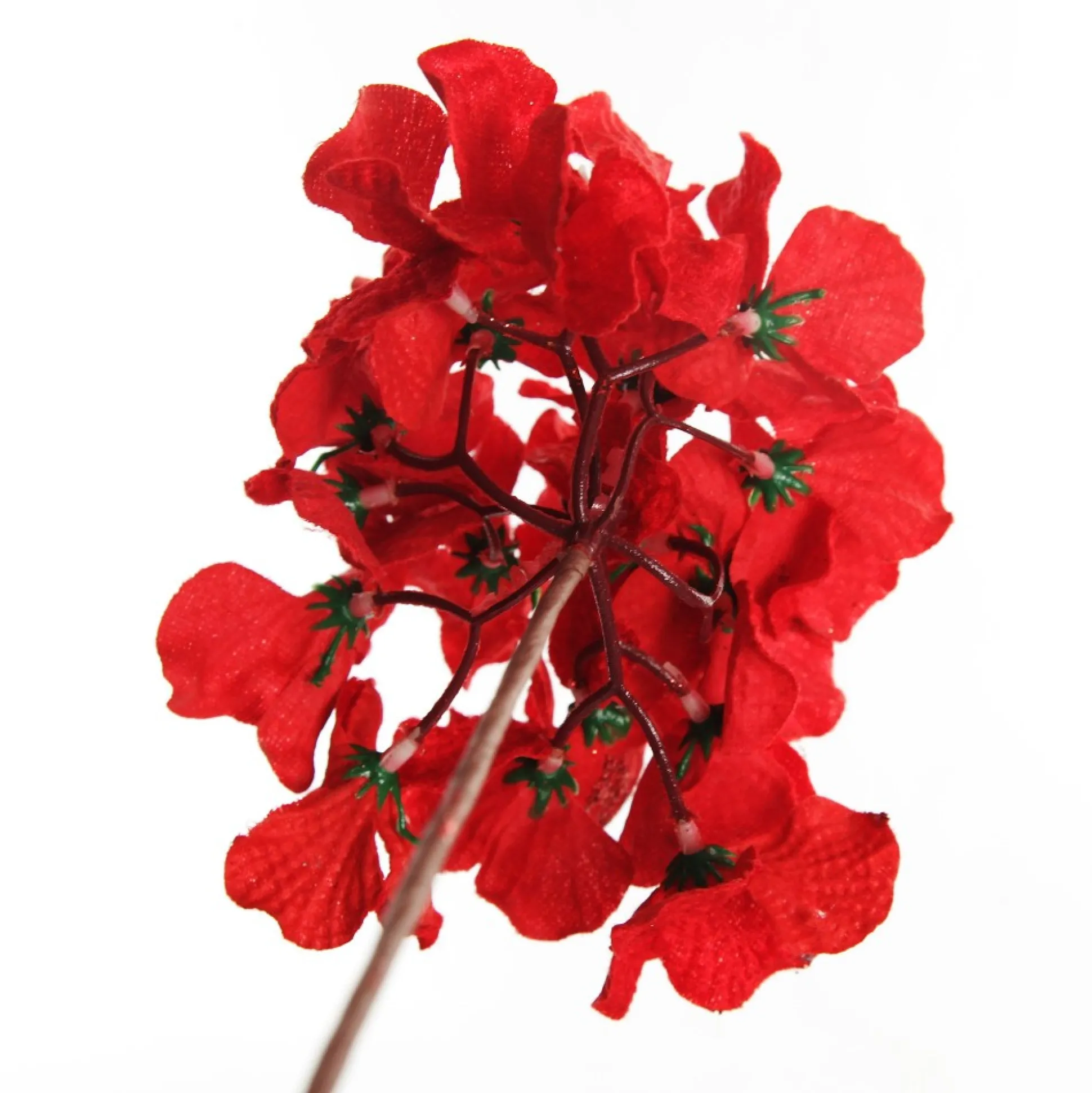 Red Hydrangea Flower Stem Christmas Flowers|
