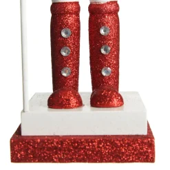 Red Jacket Peppermint Candy Wooden Nutcracker - Extra Large Christmas Nutcrackers|