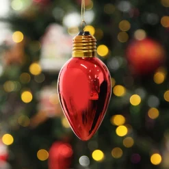 Red Light Bulb Hanging Christmas Decoration Christmas Tree Decorations|