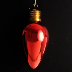 Red Light Bulb Hanging Christmas Decoration Christmas Tree Decorations|