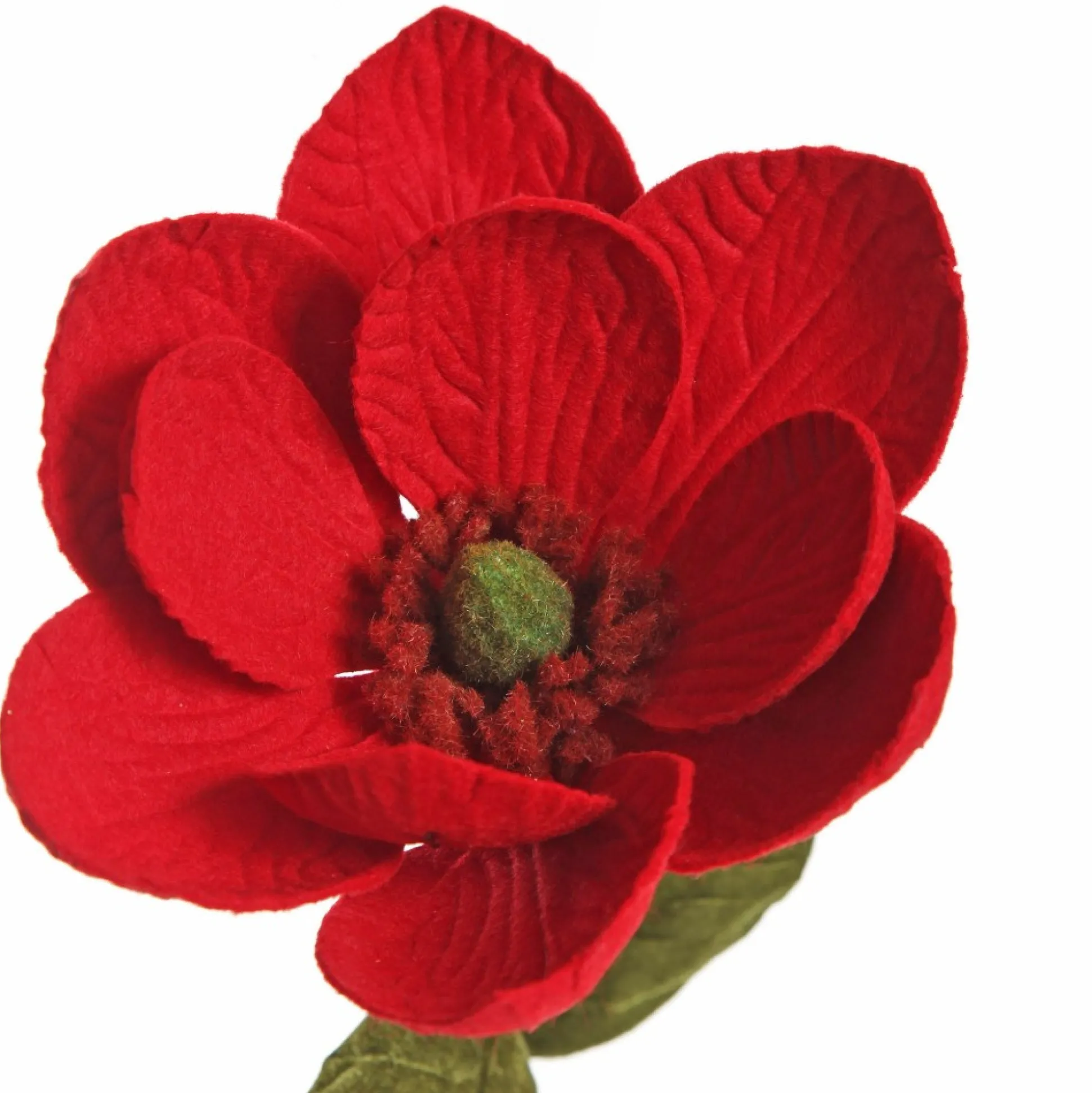 Red Magnolia Flower Stem Christmas Flowers|