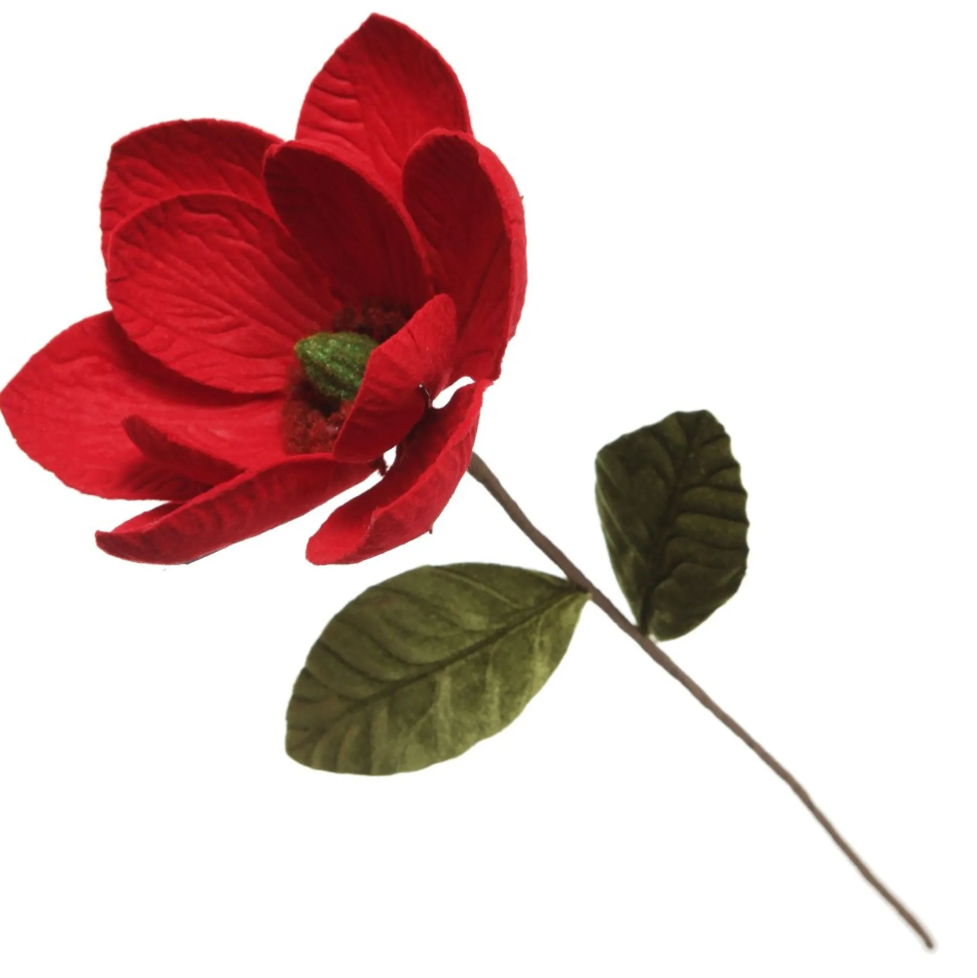 Red Magnolia Flower Stem Christmas Flowers|