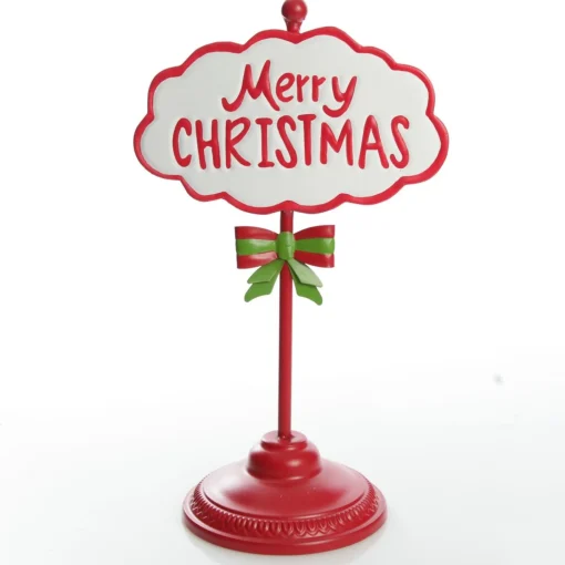 Red Merry Christmas Standing Sign Ornament Christmas Ornaments|