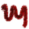 Red Metallic Thick Christmas Tinsel Garland Tree Garlands|