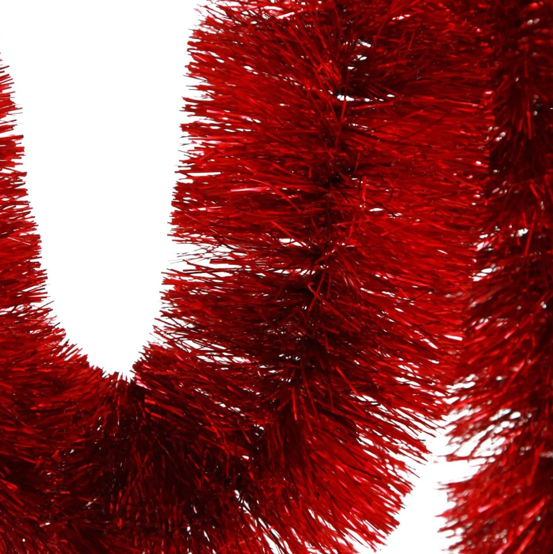 Red Metallic Thick Christmas Tinsel Garland Tree Garlands|