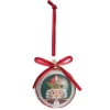 Red Nutcracker Christmas Disc Decorative Christmas Baubles|