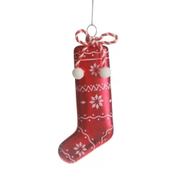 Red Patterned Stocking Christmas Decoration Christmas Tree Decorations|
