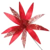 Red Slim Petal Christmas Flower Stem Christmas Flowers|