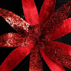 Red Slim Petal Christmas Flower Stem Christmas Flowers|