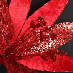 Red Slim Petal Christmas Flower Stem Christmas Flowers|