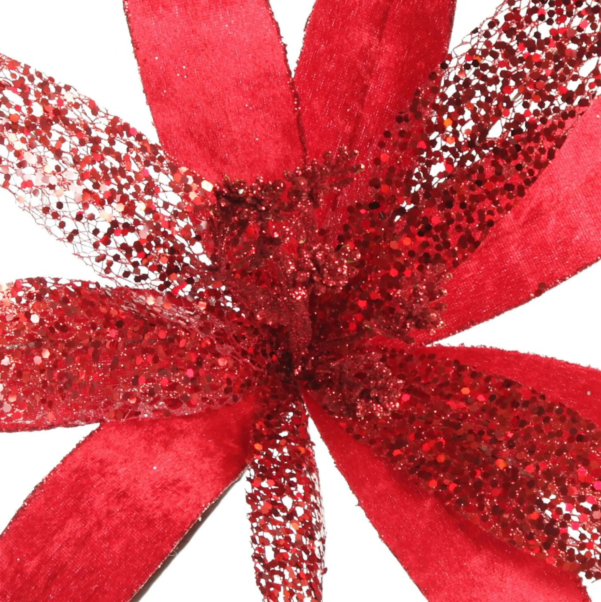 Red Slim Petal Christmas Flower Stem Christmas Flowers|