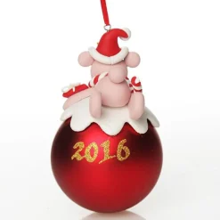 Red Teddy Christmas Character Bauble Personalised Baubles|