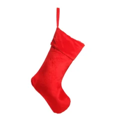 Red Velour Christmas Stocking - Set of 4 Personalised Stockings|