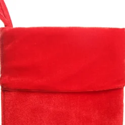 Red Velour Christmas Stocking - Set of 4 Personalised Stockings|