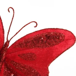 Red Velvet and Sequin Butterfly Clip Butterflies And Birds|