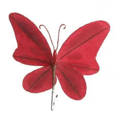 Red Velvet and Sequin Butterfly Clip Butterflies And Birds|