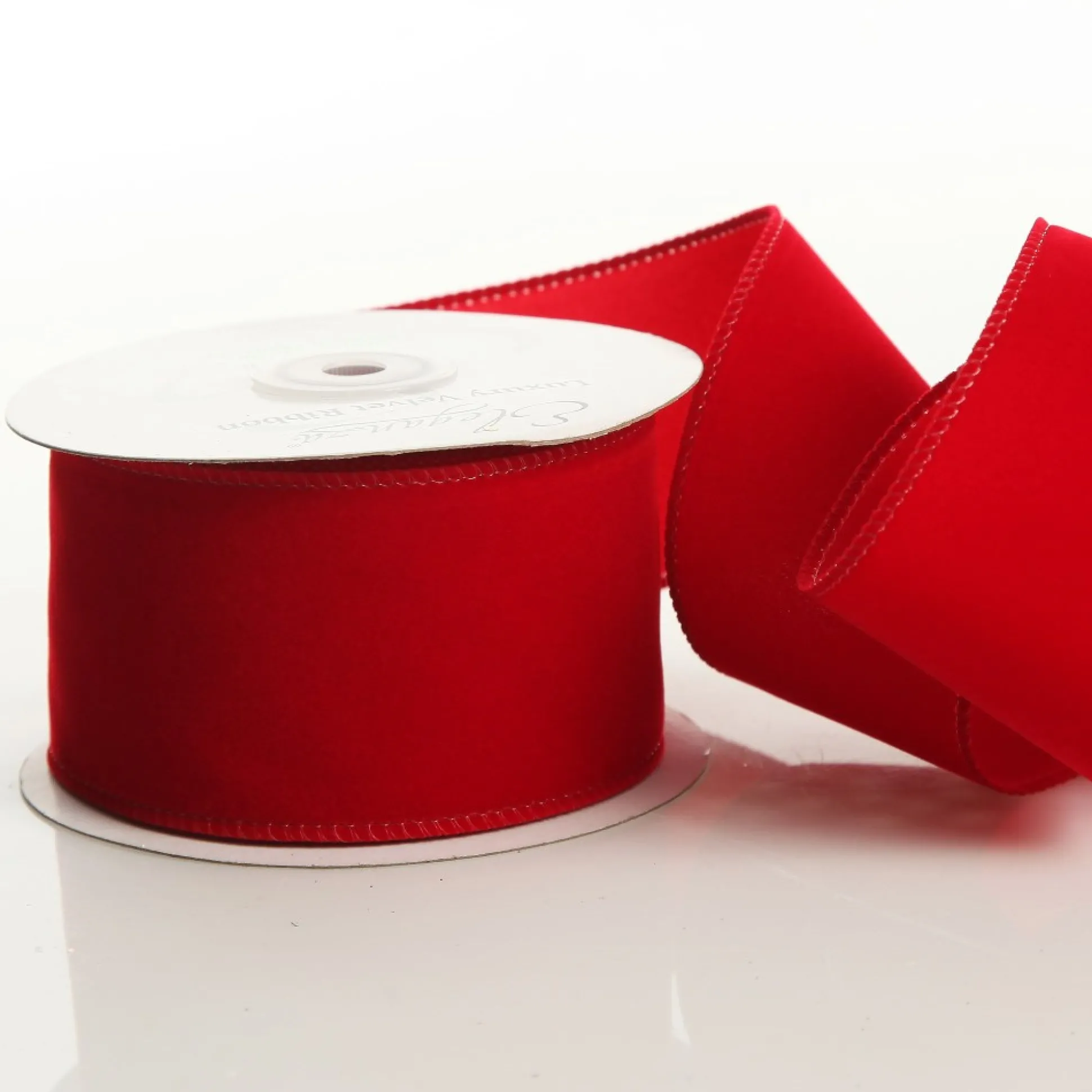 Red Velvet Ribbon with Wired Edge - 6cm Ribbons|
