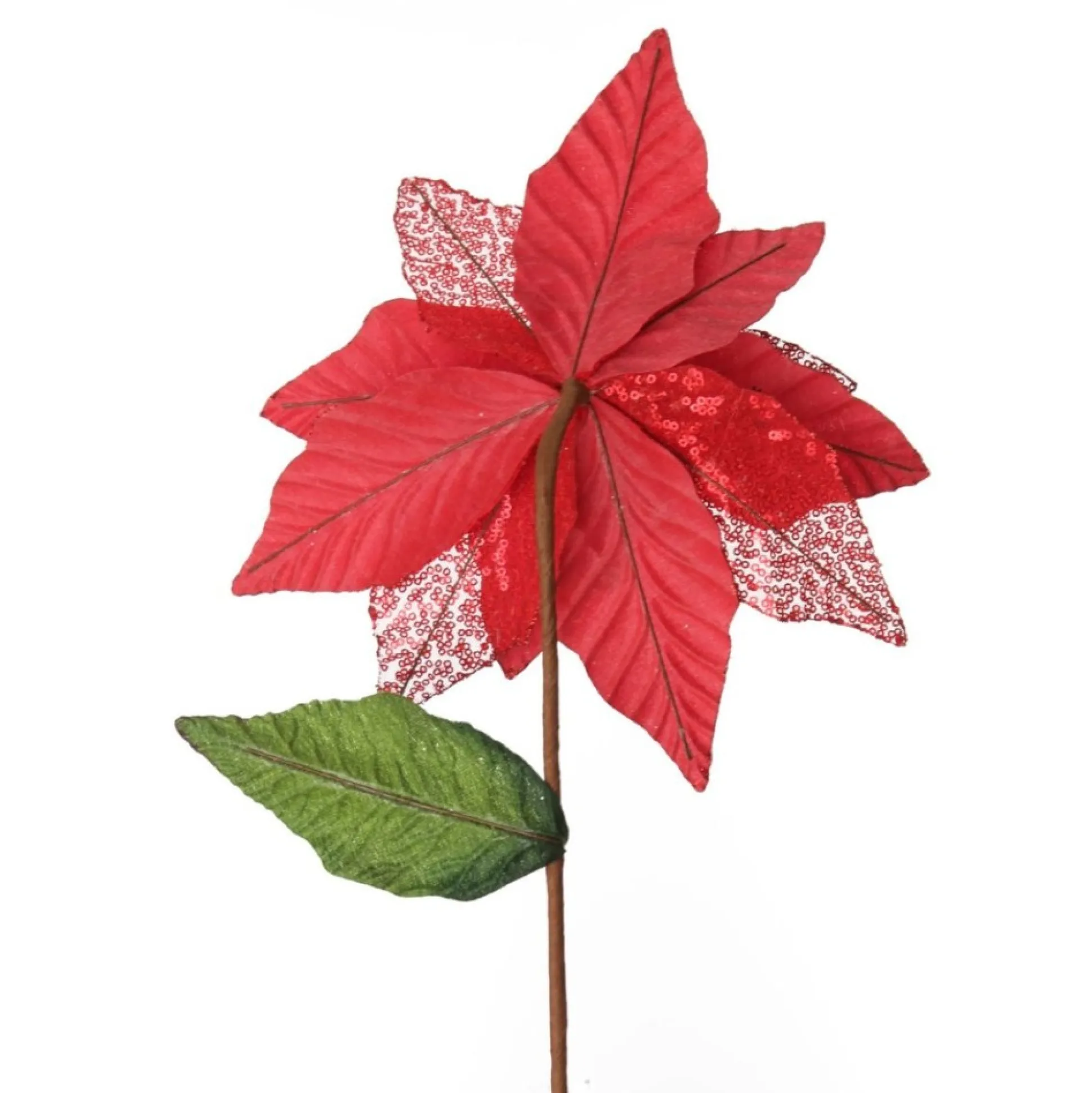 Red Velvet Sequin Flower Christmas Flowers|