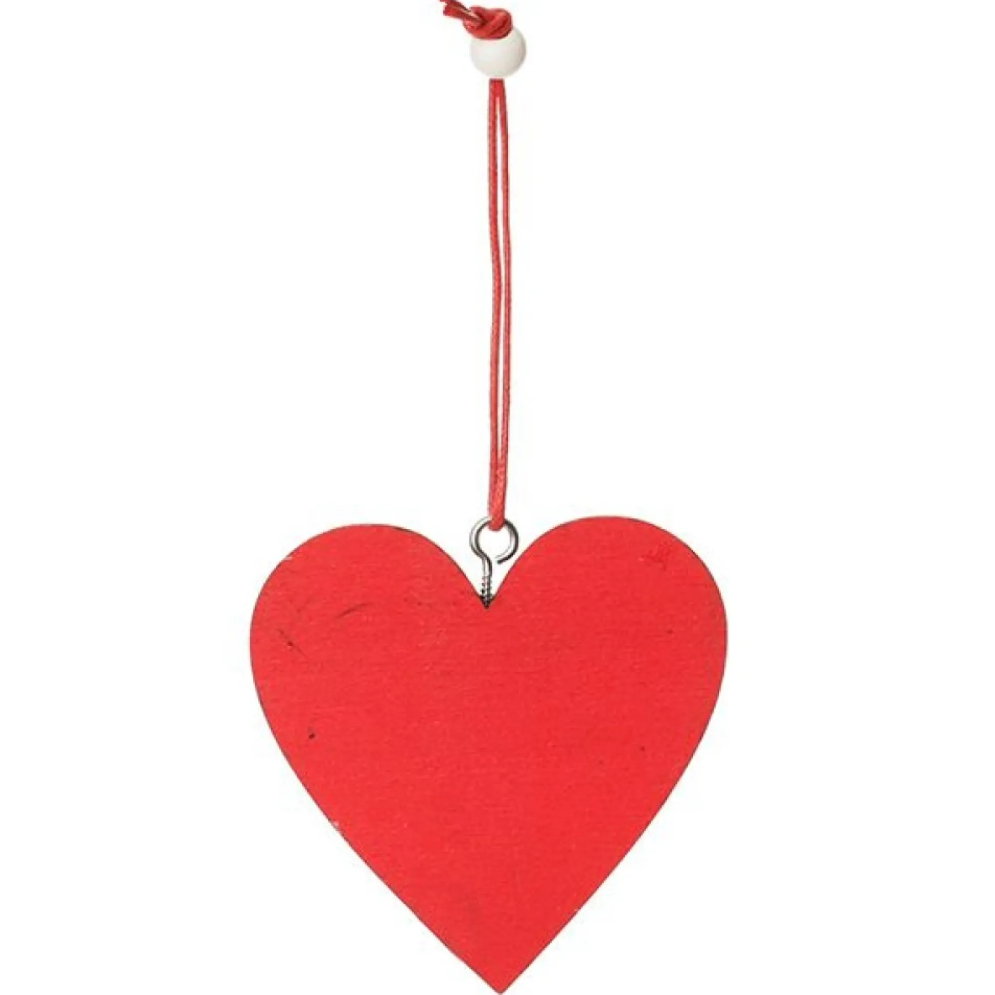 Red Vintage Deer Stamped Christmas Decorations - Set of 6 Christmas Tree Decorations|