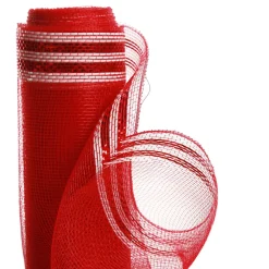 Red with White Edge Decomesh Roll Decomesh|