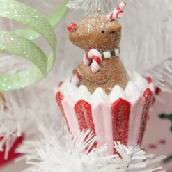 Reindeer Cupcake Christmas Tree Decoration Christmas Tree Decorations|