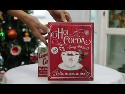 Retro Hot Cocoa Christmas Wall Box Sign Wall Hangings And Signs|
