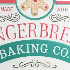 Retro Metal Gingerbread Baking Co Christmas Wall Sign Wall Hangings And Signs|