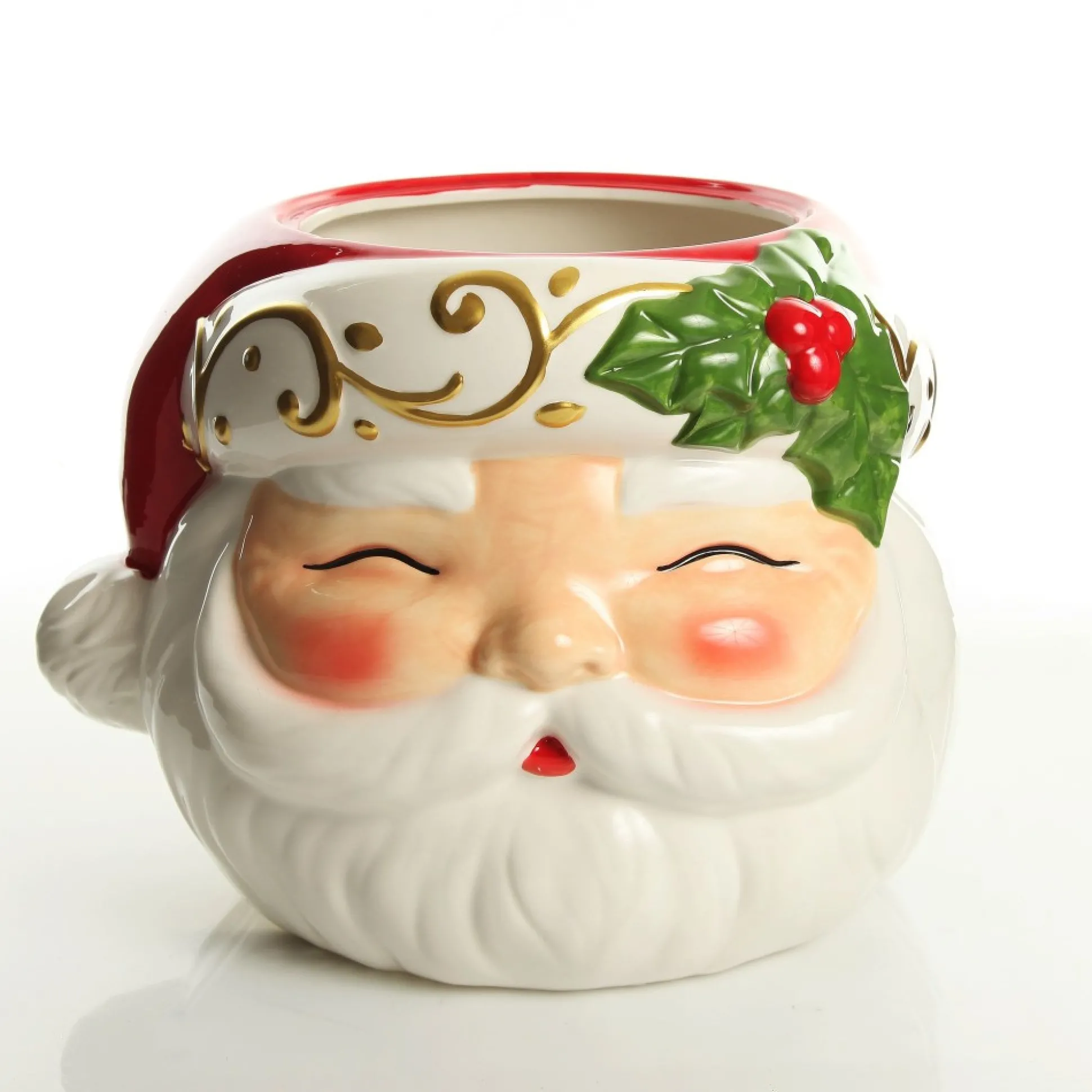 Retro Santa Planter Pot Christmas Ornament Christmas Ornaments|