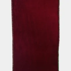 Reversible Dark Red Velvet and Green Satin Wired Christmas Ribbon Garland Tree Garlands|