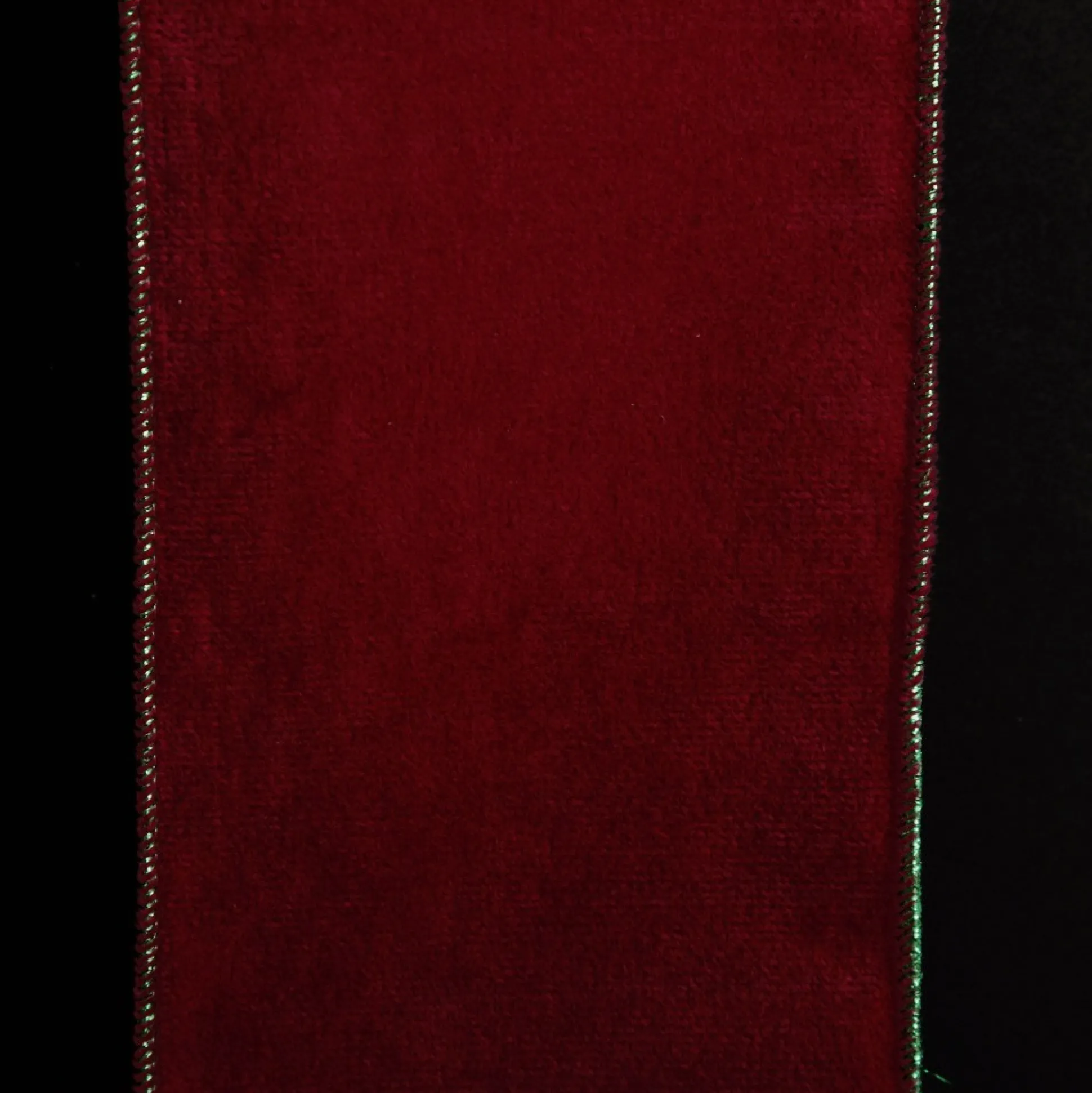 Reversible Dark Red Velvet and Green Satin Wired Christmas Ribbon Garland Tree Garlands|