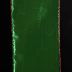 Reversible Dark Red Velvet and Green Satin Wired Christmas Ribbon Garland Tree Garlands|