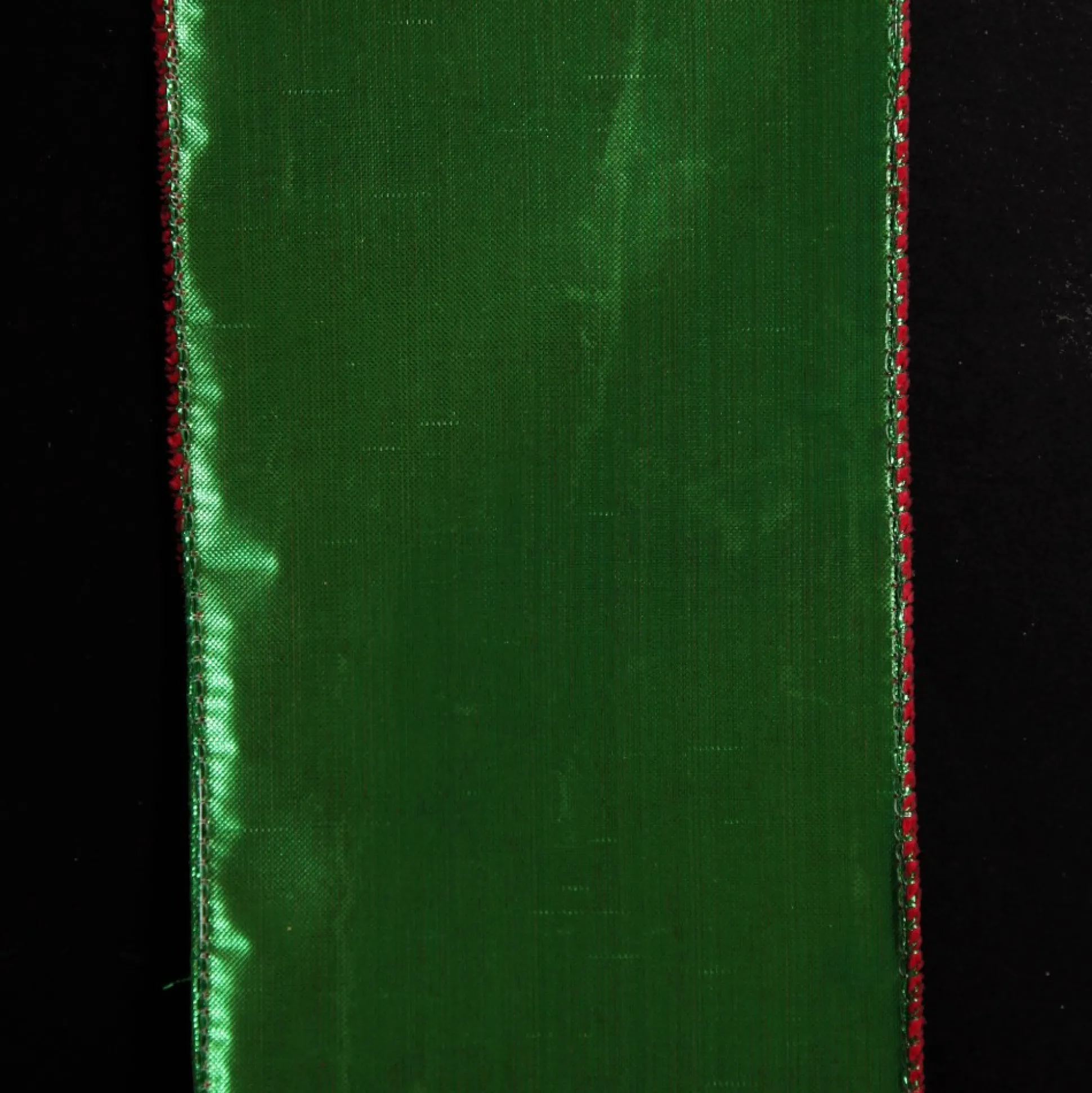 Reversible Dark Red Velvet and Green Satin Wired Christmas Ribbon Garland Tree Garlands|