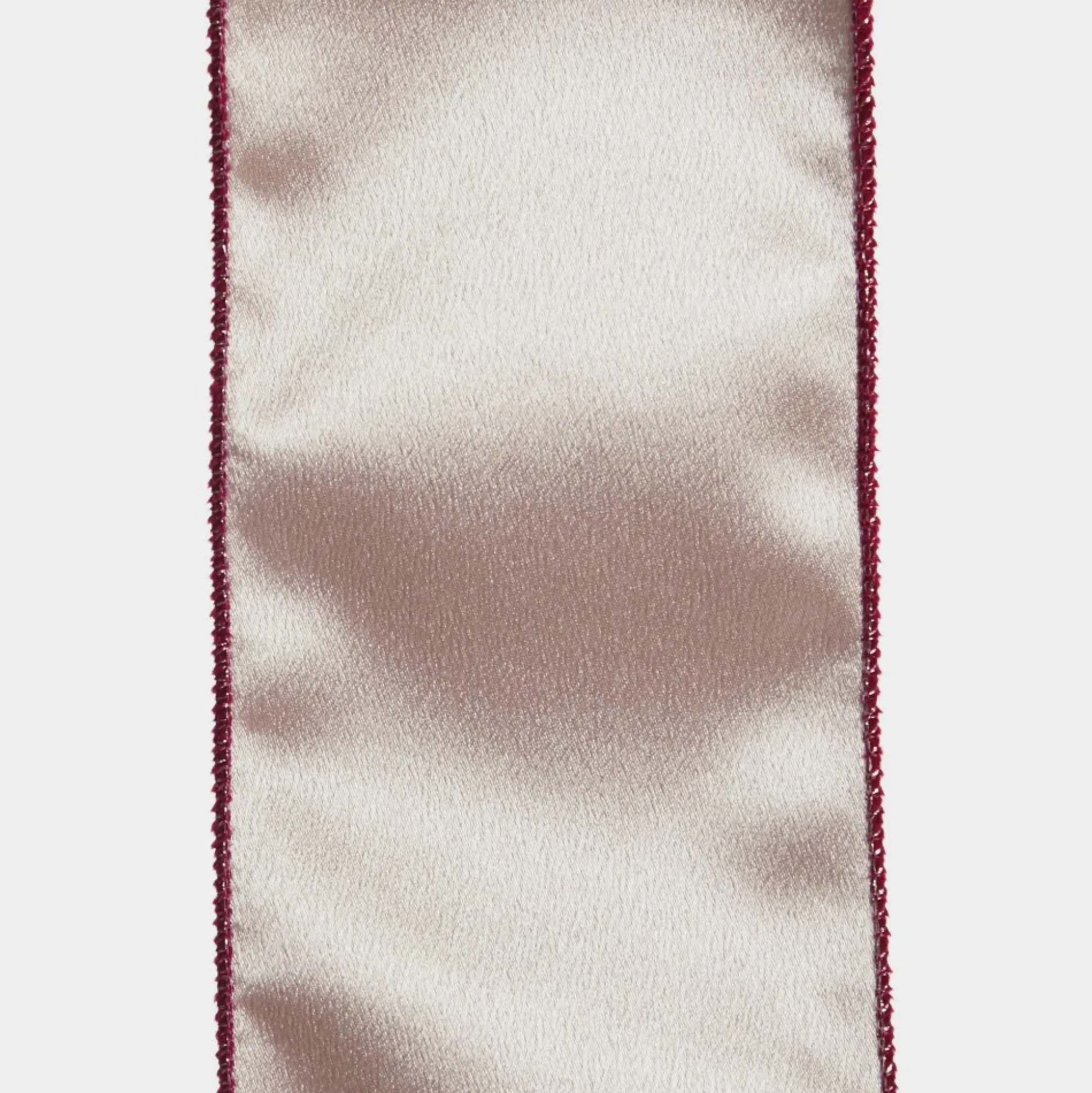 Reversible Dark Red Velvet and Gold Satin Wired Christmas Ribbon Garland Tree Garlands|