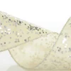Reversible Ivory Velvet and Silver Sequin Wired Ribbon Garland Tree Garlands|