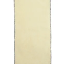 Reversible Ivory Velvet and Silver Glitter Wired Ribbon Garland Tree Garlands|