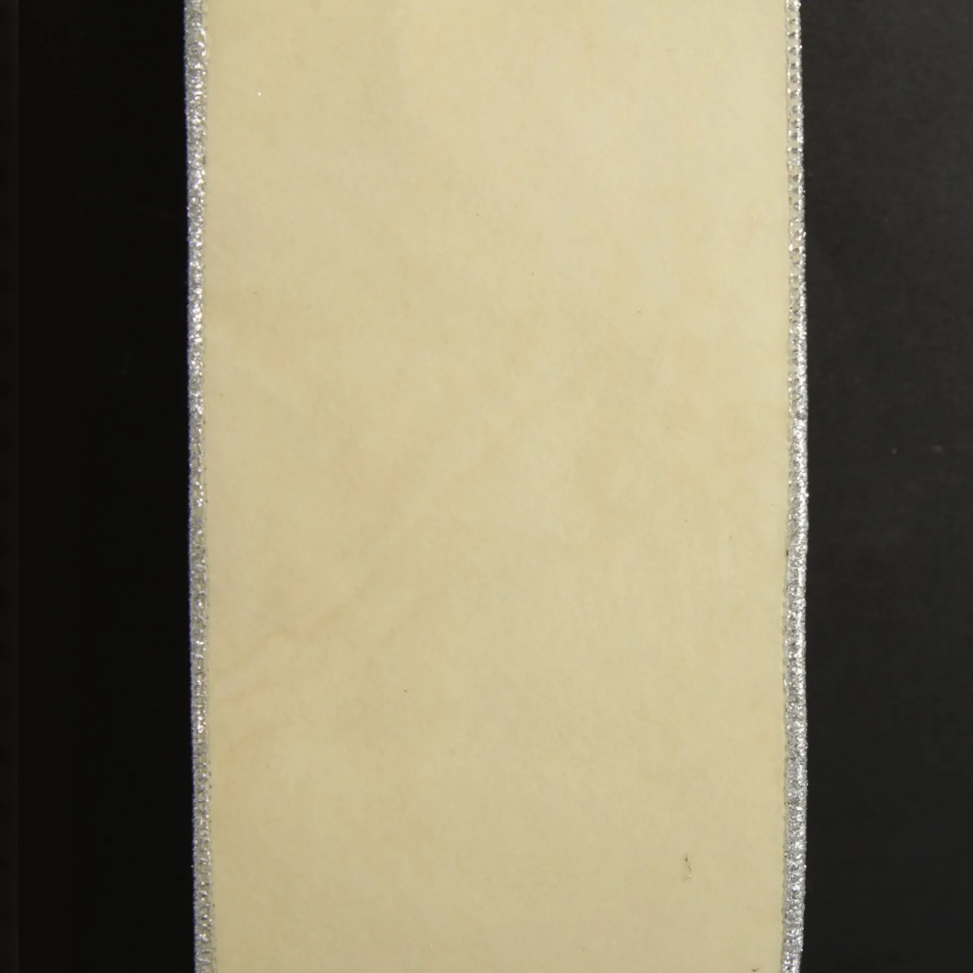 Reversible Ivory Velvet and Silver Glitter Wired Ribbon Garland Tree Garlands|